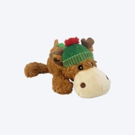KONG Holiday Cozie Reindeer Plush Dog Toy - Green - M