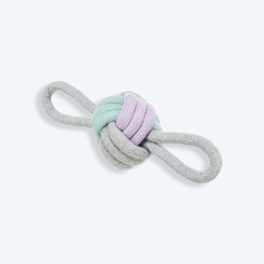 Trixie Junior Knotted Ball With Loops Rope Dog Toy - Grey
