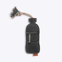 Trixie Be Nordic Bottle on A Rope Dog Toy - Black - 37 cm