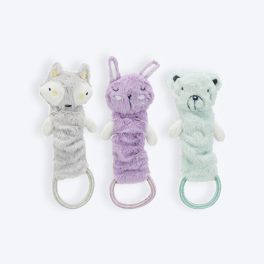 Trixie Junior Dangling With Rustling Foil Plush Dog Toy - Assorted - 33 cm