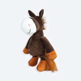 Trixie Horse With Animal Sound Plush Toy For Dog - Brown - 32 cm