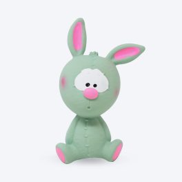 FOFOS Rabbit Latex Bi Squeaky Chew Dog Toy - Green