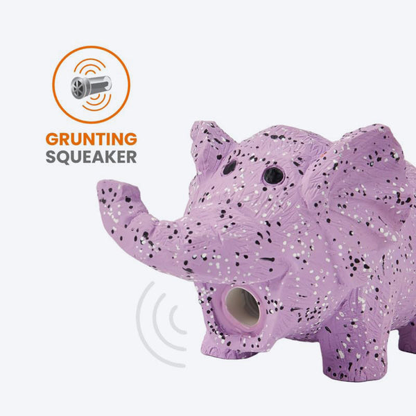 FOFOS Elephant Latex Squeaker Chew Toy For Dog - Purple - Image 3