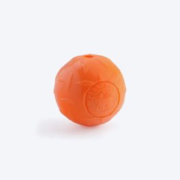 Petstages Orbee-Tuff Diamond Plate Treat Dispensing Ball Interactive Dog Toy - Orange - S