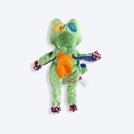 GiGwi Crocodile Friendz Rope With Squeaker Plush Dog Toy - Green - M