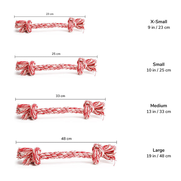 Better Than Basics Dog Rope Toy with Two Knots - Pink - Image 3