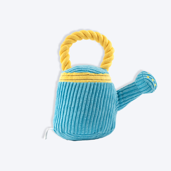 FOFOS Garden Watering Can Squeaky Plush Toy For Dog - Blue & Yellow - Image 3