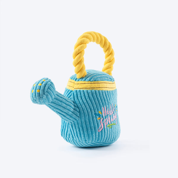 FOFOS Garden Watering Can Squeaky Plush Toy For Dog - Blue & Yellow - Image 2