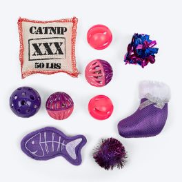 HUFT Meow Mix Play Pack Assorted (With Catnip Inside) Cat Toy - Pack of 10