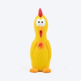 TLC Standing Rooster Chew Toy For Dog - Yellow