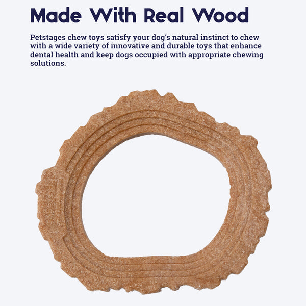 Petstages Dogwood Ring Dog Chew Toy - XS - Brown - Image 2