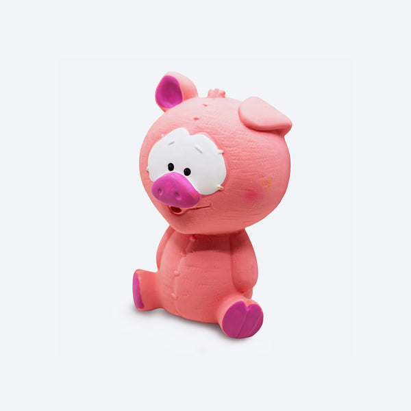 FOFOS Pig Latex Bi Squeaky Chew Toy For Dog - Pink - S - Image 2