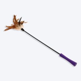 GiGwi Catwand 'Feather Teaser' with Natural Feather and TPR Handle Toy For Cat