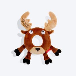 GiGwi Friendz Dog Plush Toy - Deer (with Foam Rubber Ring and Squeaker)