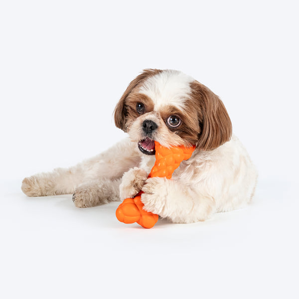 HUFT Chewtastic Puff Chew Toy For Dog - Orange - Image 3