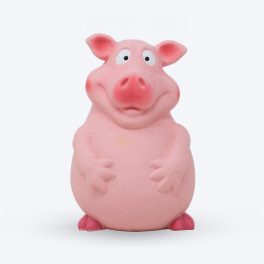 FOFOS Pig Latex Bi Squeaky Chew Toy For Dog - Pink