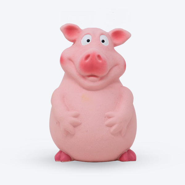 FOFOS Pig Latex Bi Squeaky Chew Toy For Dog - Pink