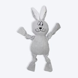 FOFOS Fluffy Rabbit Squeaky Plush Toy For Dog - Grey