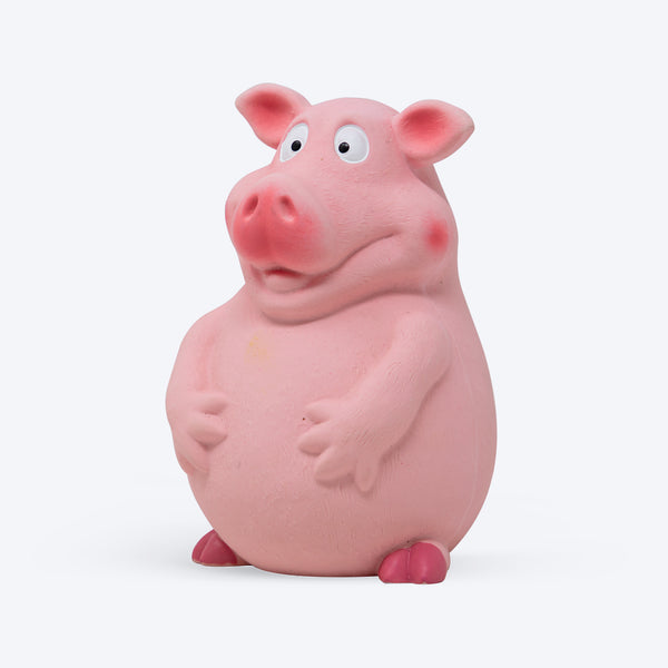FOFOS Pig Latex Bi Squeaky Chew Toy For Dog - Pink - Image 2