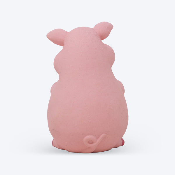 FOFOS Pig Latex Bi Squeaky Chew Toy For Dog - Pink - Image 3