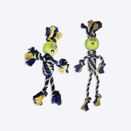 Petsports Braided Rope Rasta Man with Tennis Ball Dog Toy